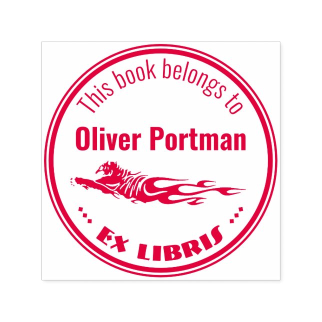 Ex Libris | Tiger Self-inking Stamp (Design)