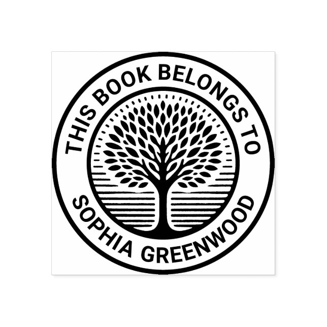 Ex Libris - Tree 03 Rubber Stamp (Imprint)