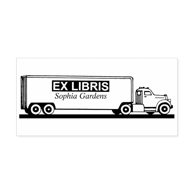 Ex Libris - Truck Rubber Stamp (Imprint)