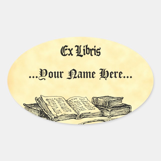 Ex Libris Vintage Books Custom Bookplate (Front)