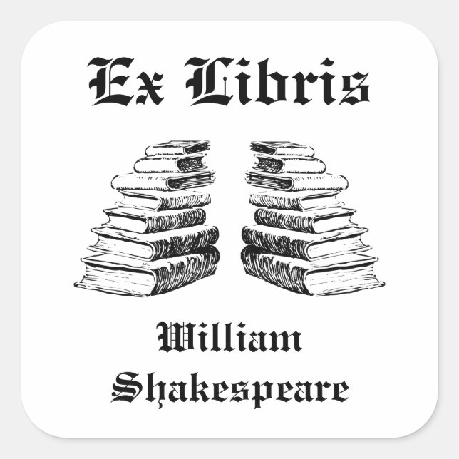 Ex Libris Vintage Books Custom Bookplate (Front)