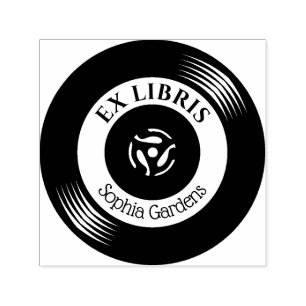 Ex Libris Vinyl Record Self-inking Stamp