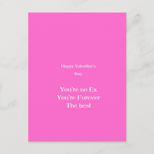 Ex lover valentines day holiday postcard