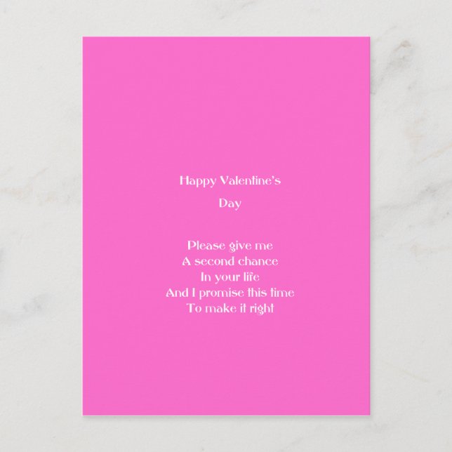 Ex-lover valentine's day holiday postcard (Front)