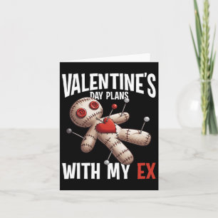 Ex Lover Voodoo Doll Valentines Day Plan Funny Rev Card