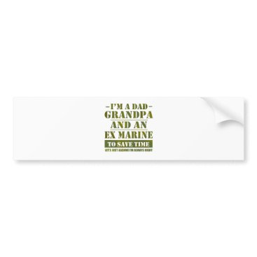 Ex Marine Bumper Sticker Ex Marine Bumper Sticker