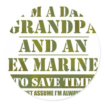 Ex Marine Classic Round Sticker Ex Marine Classic Round Sticker