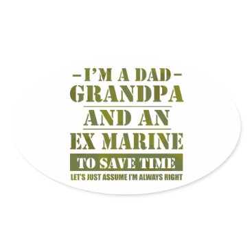 Ex Marine Oval Sticker Ex Marine Oval Sticker