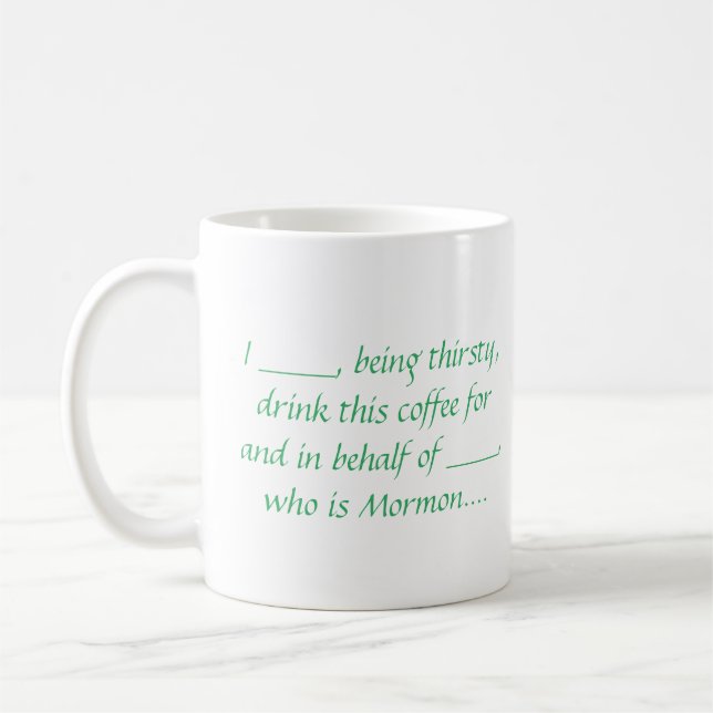 ex-Mormon Proxy Coffee mug - green (Left)