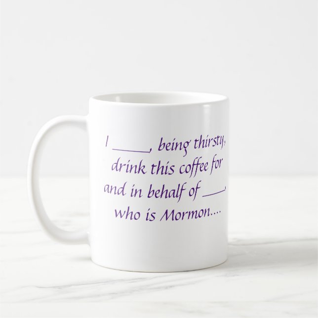 ex-Mormon Proxy Coffee mug - Purple (Left)