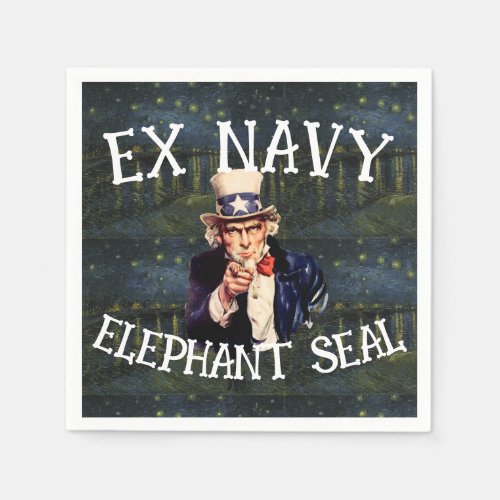 Ex Navy Elephant Seal Napkins