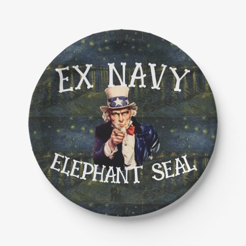 Ex Navy Elephant Seal Paper Plates