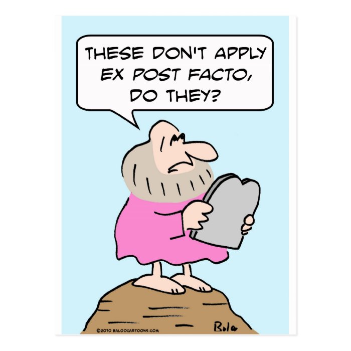 ex post facto commandments moses postcards