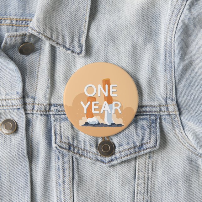 ex smoker quit smoking pinback button (In Situ)