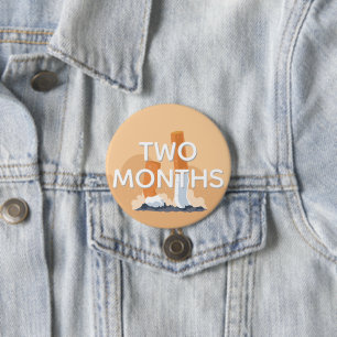 ex smoker two months quit smoking pinback button