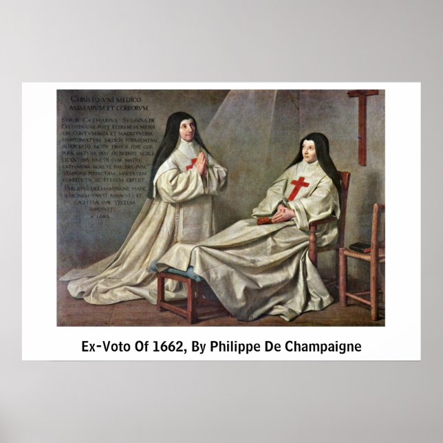 Ex-Voto Of 1662, By Philippe De Champaigne Poster (Front)