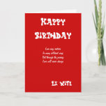 Ex wife birthday cards<br><div class="desc">birthday greeting cards with dedication to a special ex wife</div>