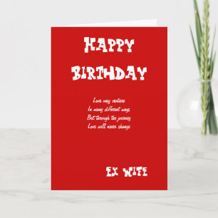 Ex wife birthday cards