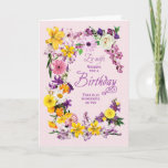 Ex Wife Birthday Flower Frame Card<br><div class="desc">A floral birthday card wishing for a wonderful birthday to an ex-wife. A frame of many kinds of flowers with a heartfelt message to have a wonderful birthday.</div>