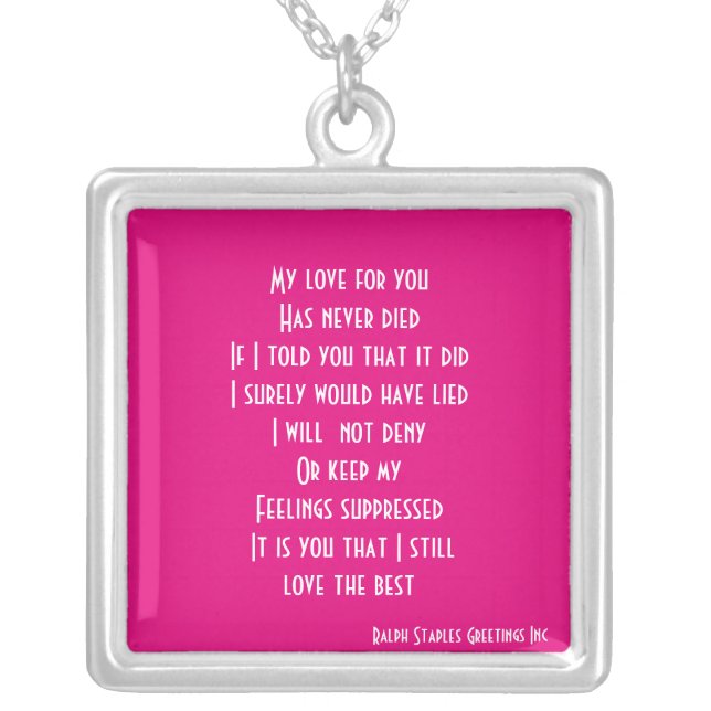 ex-wife silver plated necklace (Front)