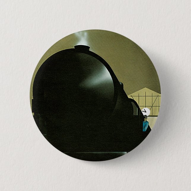 Exactitude Railway Poster Pinback Button (Front)