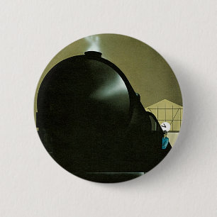 Exactitude Railway Poster Pinback Button