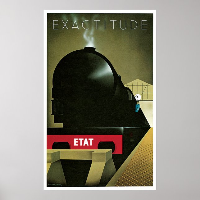 Exactitude Vintage French Railway Poster (Front)