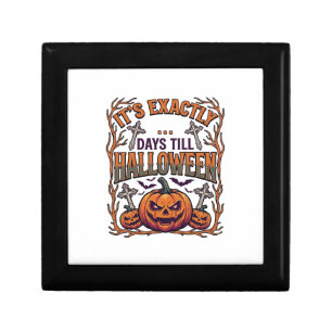 Exactly Days Till Halloween Jack Lantern Bats_1 Gift Box