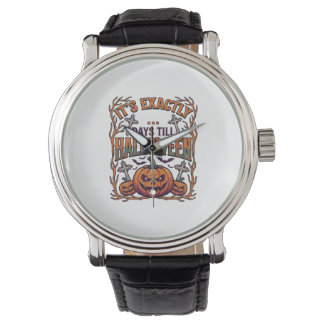 Exactly Days Till Halloween Jack Lantern Bats_1 Watch