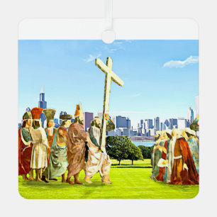 Exaltation of the Holy Cross   Metal Ornament