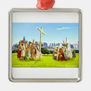 Exaltation of the Holy Cross Metal Ornament