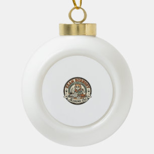 Exam Burnout Academic Cat Exam Burnout Academic Ca Ceramic Ball Christmas Ornament