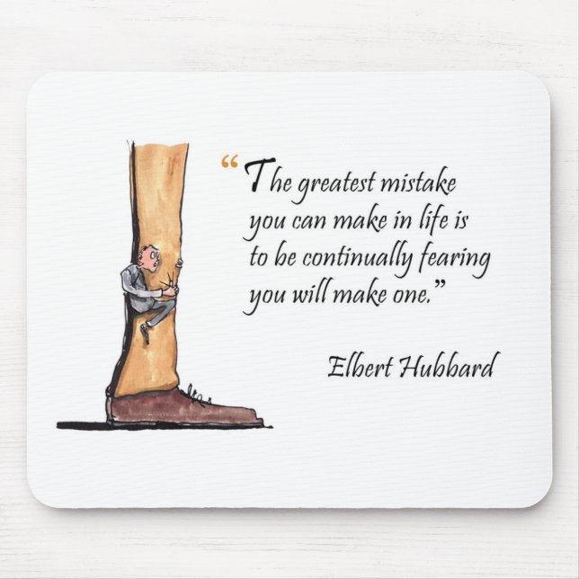 Exam motivational quote by Elbert Hubbard - Mouse Pad (Front)