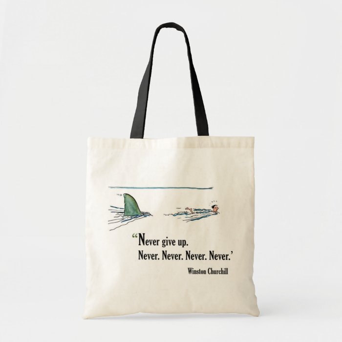 Exam motivational quote by Winston Churchill Tote Bags