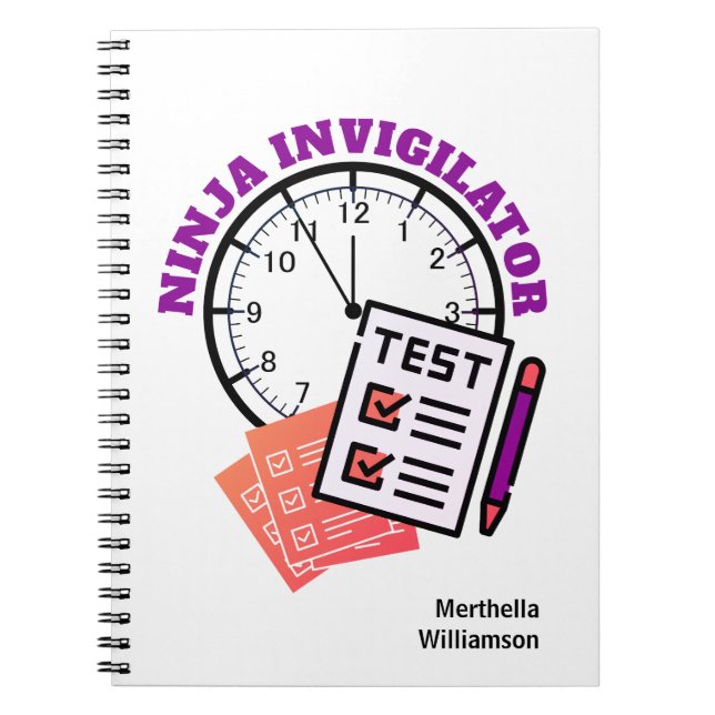 Exam Officer NINJA INVIGILATOR Teacher Notebook (Front)