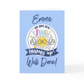 EXAM RESULTS WELL DONE, thumbs ups! Card