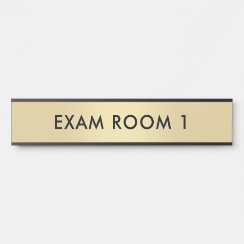 Exam Room Gold Black Customizable Text Template Door Sign