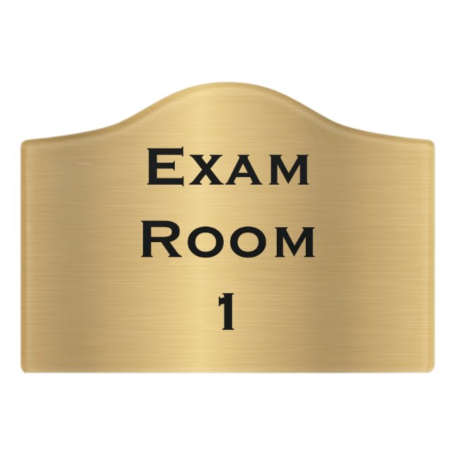 Exam Room Sign Doctor's Dentist Office Door Signs (Small Crest Front)