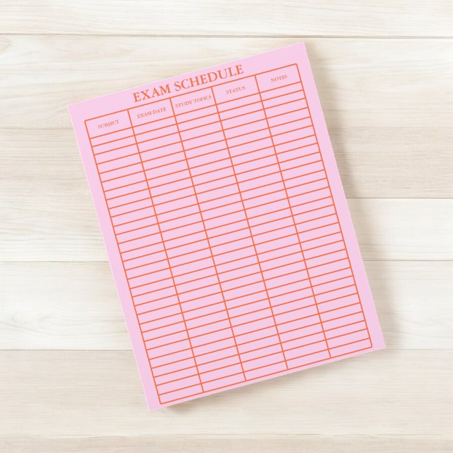 Exam Schedule Practical Planner for Students  (Creator Uploaded)