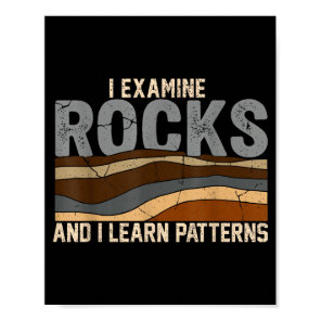 Examine rocks and learn patterns geology science poster