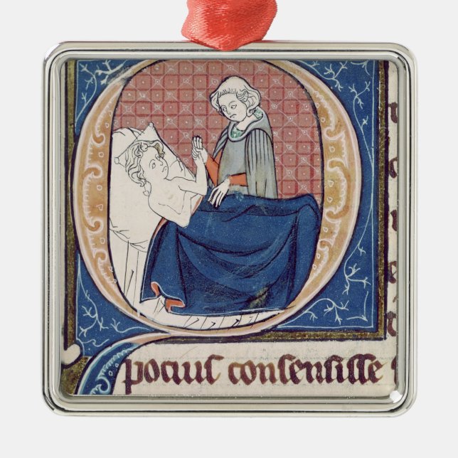 Examining a Patient Metal Ornament (Front)