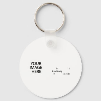 Example following on Twitter Add Image & Text Keychain