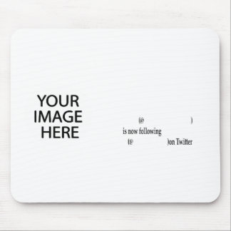Example following on Twitter Add Image & Text Mouse Pad