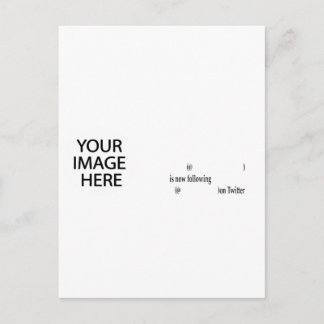 Example following on Twitter Add Image & Text Postcard