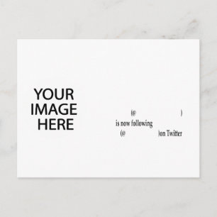 Example following on Twitter Add Image & Text Postcard