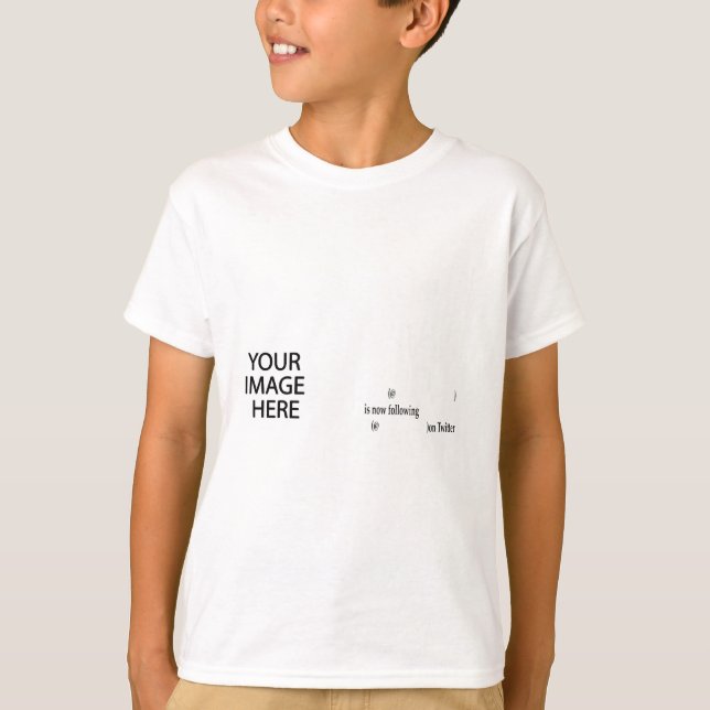 Example following on Twitter Add Image & Text T-Shirt (Front)