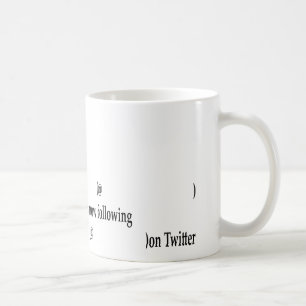 Example following on Twitter Add Text Coffee Mug