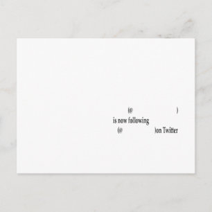 Example following on Twitter Add Text Postcard