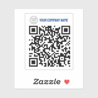 example of QR code template text Sticker