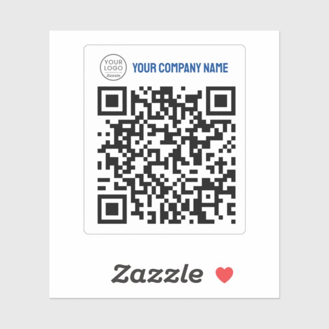 example of QR code template text Sticker (Sheet)